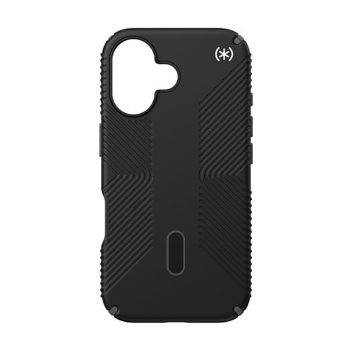Speck iPhone 16 Presidio2 Grip ClickLock Case with MagSafe - Black: Polycarbonate TPU