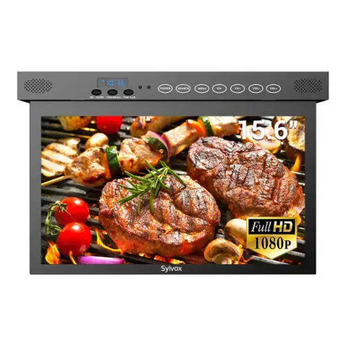 10:36  
POWER  
SOURCE  
MENU  
CH-  
CH+  
VOL.  
COL-  
SET / ENTER  
TIME MINUS  
TIME PLUS  
15.6"  
Full HD 1080p  
Sylvox