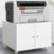 Ecooso - Metal Printer Stand with Storage, Mobile File Storage Organizer with Adjustable Shelf for Home Office Use - White-Front_Standard