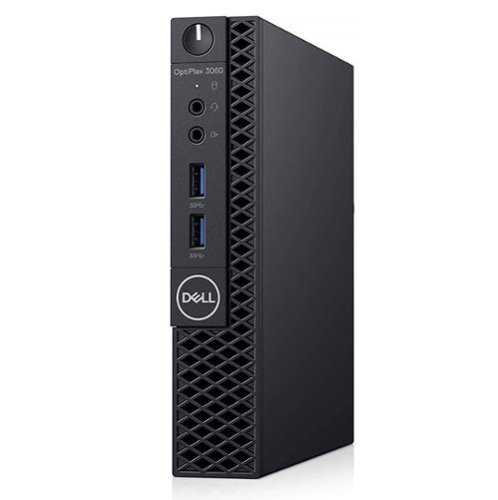 Dell - Refurbished Excellent - Optiplex 3060 Micro Desktop PC, Intel Core i3-8100T 3.1Ghz, 16GB DDR4 RAM, 256GB NVMe SSD, USB WiFi, Win11Pro - Black-Front_Standard 