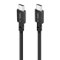 AudioQuest - Carbon USB-C > C 4.9' Digital High-Definition Audio Cable with USB-C to USB-C Connectors - Gray on Black-Front_Standard