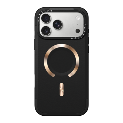 CASETiFY - Force Case MagSafe Compatible for Apple iPhone 18 Pro Max and 17 Pro Max Devices - Black Gold