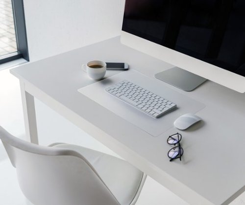Floortex Desktex Crystal Vinyl Rectangular Desk Pad - 19 x 24 - Clear GLOBAL SHIPPING