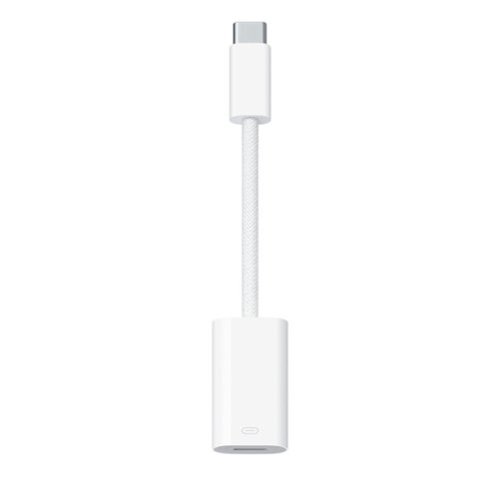 Apple - cable gender changer USB Type-C Lightning White - MUQX3ZM/A-Front_Standard 
