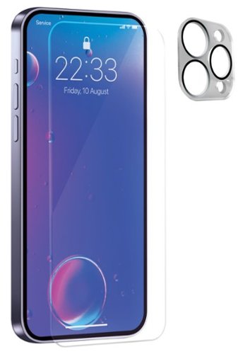 Chargeworx - Glass Screen Protector with Lens Protector for Apple iPhone 12/13/14