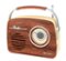 Emerson - EAS-3002 Retro Bluetooth Radio with AM/FM Tuner, USB/AUX Inputs, Rechargeable Battery, Carry Handle - MAHOGANY-Front_Standard