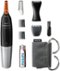 Philips Norelco - Series 5100 Beard, Sideburns, Ear, Nose, Eyebrow and Necklines Trimmer - Black/silver-Angle_Standard