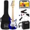Best Choice Products - 30in Kids Electric Guitar Beginner Starter Kit w/ 5W Amplifier, Strap, Case - Metallic Blue-Front_Standard