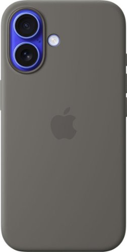 Apple - iPhone 16 Silicone Case with MagSafe - Stone Gray