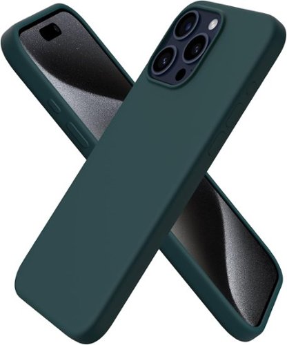 Ornarto - Compatible with iPhone 15 Pro Max Case 6.7", Slim Liquid Silicone Full Covered Protective Cover - Olive Green-Front_Standard 