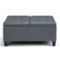 Simpli Home - Harrison 36 inch Wide Transitional Square Coffee Table Storage Ottoman in Stone Grey Faux Leather - Stone Gray-Front_Standard