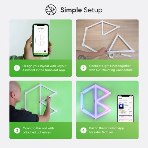 Nanoleaf Lines 60 Degrees Smarter Kit (9 Light Lines) - Multicolor SHOP ONLINE