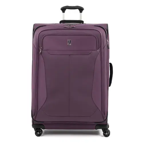 Front. Travelpro - Travelpro Tourlite Softside Expandable Luggage 29" Checked Spinner - Deep Purple.