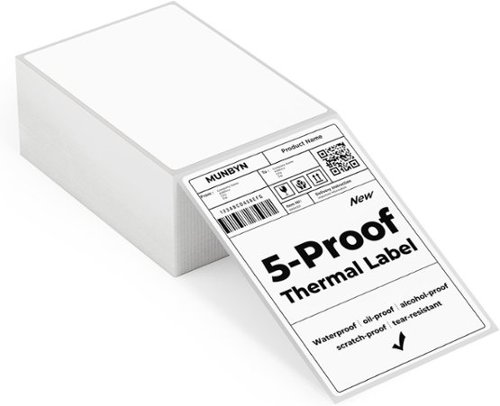 MUNBYN - 4"x6" Direct Thermal Shipping Labels, Durable Waterproof, Oil-Proof, Scratch-Proof, Alcohol-Resistant - White-Front_Standard 
