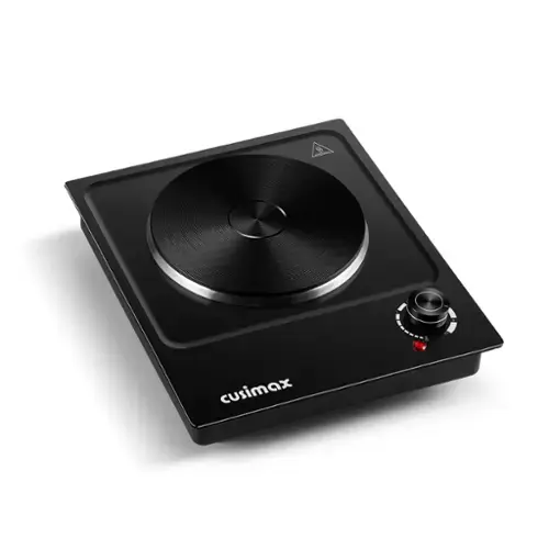 Front. Cusimax - Electric Portable Countertop Burner Easy Clean 1500W Stainlee Steel 11 Power Levels For Solo Apt Dorm Hotpot - Black.