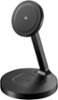 Insignia™ - Qi2 Certified, 2-in-1 Fast Wireless Charging Stand with 20W Total Output for iPhone, AirPods, and More - Black-Front_Standard