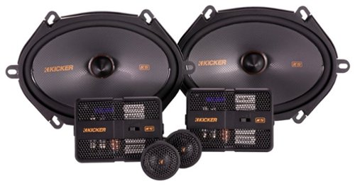 KICKER - KS Series 6X8" 2-Way Component Car Speakers - Black