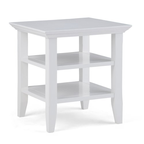 Simpli Home - Acadian End Table - White-Front_Standard 