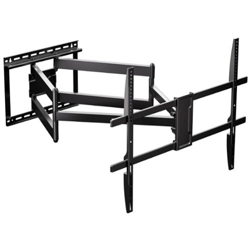 Mount-It! - Full Motion TV Wall Mount with Extra Long Extension for 43″ – 100″ TVs, Full Motion Articulating Bracket - Black-Front_Standard 