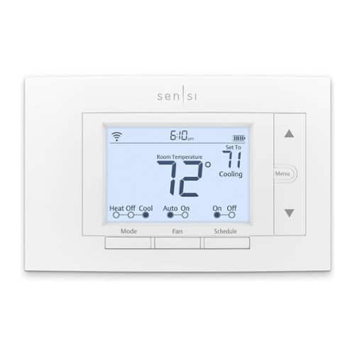  Emerson - Sensi Smart Programmable Wi-Fi Thermostat- Works with Alexa - White