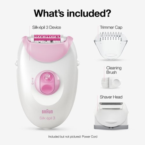 Braun  Silk-épil 3, Epilator for Women for Long-Lasting Hair Removal, White/Pink - White/Pink SHOP ONLINE