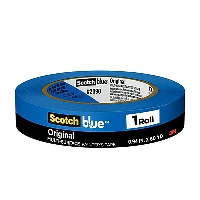 Scotch - Painter's Masking Tape, 3" Core, 1" x 60yds. (2090) - Blue
