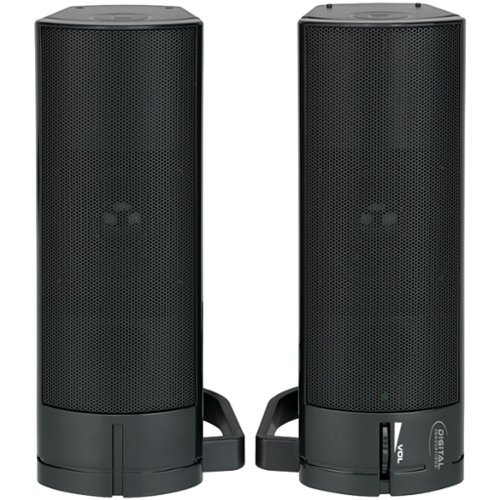Digital Innovations - AcoustiX Speaker System 2.0 USB Desktop Soundbar - Black-Front_Standard 
