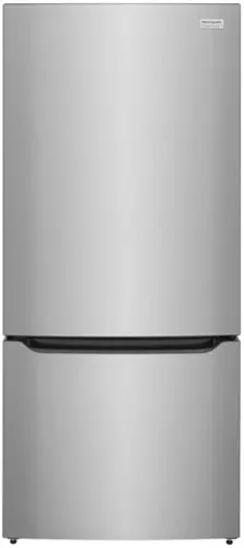 Front. Frigidaire - 20.3 Cu. Ft. Bottom Freezer Standard Depth Refrigerator with Internal Water Dispenser - Stainless Steel.