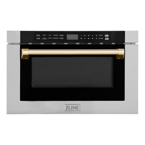ZLINE - Autograph Edition 24" 1.2 cu. ft. Built-in Microwave Drawer in - Stainless Steel and Gold Accents - image 2