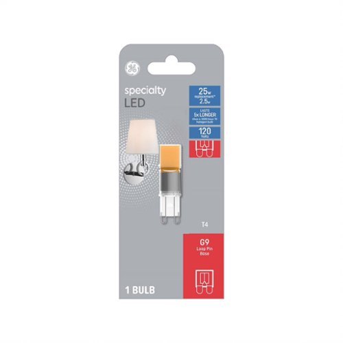GE - T4 G9 LED Bulb Warm White 25 Watt Equivalence 1 pk-Front_Standard 