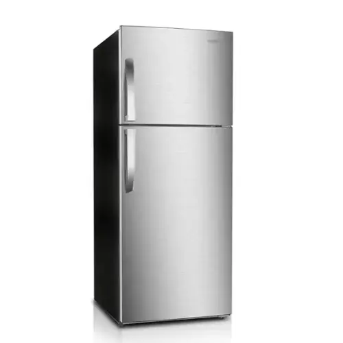 Front. Premium Levella - 12 CuFt Frost Free Top-Mount Refrigerator in Stainless Steel with Tilt-Out Can Dispenser and Gallon Door Storage - Stainless Steel.
