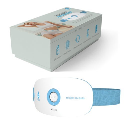 Pursonic - Stomach & Back Massager, 3 Vibration Levels, 3 Heat Settings & USB Rechargeable - White-Front_Standard 