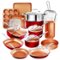Gotham Steel - 20 Piece Nonstick Cookware and Bakeware Set - Red-Front_Standard