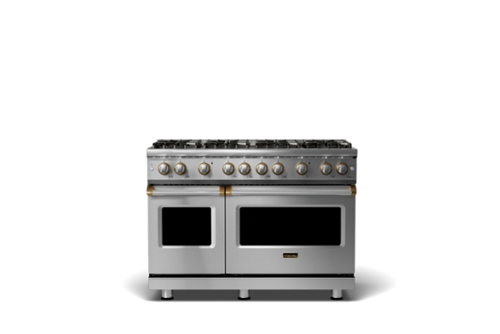 Viking - 6.1 Cu. Ft. Professional 5 Series Freestanding Double Oven Gas Convection 8 Burner Range - Stainless Steel-Front_Standard 