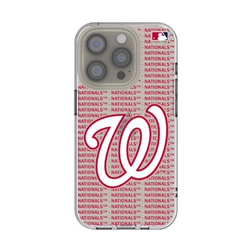 Keyscaper - MLB - Washington Nationals Text Backdrop Clear iPhone Case - 16e - Multicolor-Front_Standard 