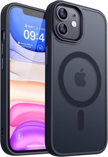 Entronix - Magnetic Case for iPhone 11 - Translucent Frosted Matte Finish - Black-Front_Standard 
