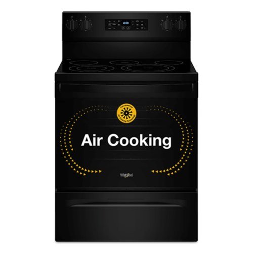  Whirlpool - 5.3 Cu. Ft. Freestanding Electric Convection Range with No Preheat Air Fry and Air Baking - Black