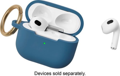Best Buy essentials™ Silicone Case for Apple AirPods 3rd Generation - Blue WHERE TO BUY