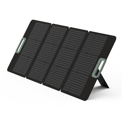 PERUN - 100W Portable Foldable Solar Panel - Black-Front_Standard 