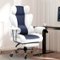 CloudRest Pro - 400lbs Heavy Duty Office Chair Fabric Wide Ergonomic Comfy Executive Chair - Light Blue & White-Front_Standard