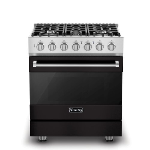 Viking - 3 Series 4.7 Cu. Ft. Self-Cleaning Freestanding Dual Fuel Convection Range - Onyx - Onyx