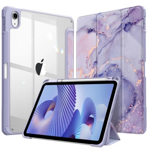 Kitcheniva - Protective Clear Case For iPad (A16) 11th 11” 2025/iPad 10th 2022 Shockproof Cover 10.9” - Lilac Marble-Front_Standard 