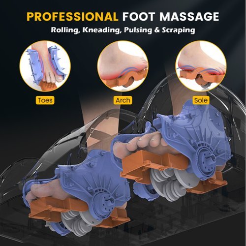 Costway Shiatsu Foot Massager Kneading and Rolling Leg Calf Ankle with Remote - White SHOP ONLINE