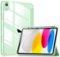 DTTO - Case for iPad (A16) 11-inch 2025 and iPad 10th Generation 10.9 Inch 2022, Clear Back and TPU Shockproof Frame Cover - light Green-Front_Standard