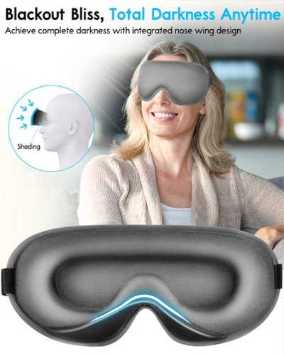 Arboleaf Sleep Mask, Contoured for Zero Pressure, Travel Bliss, 3D Eye Mask, Light-Blocking Design - Gray GLOBAL SHIPPING