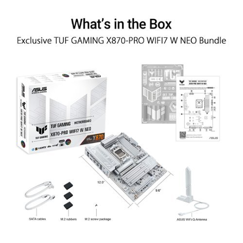 ASUS TUF GAMING X870-PRO WIFI7 W NEO (Socket AM5) AMD X870 ATX DDR5 Wi-Fi 7 Motherboard - White GLOBAL SHIPPING