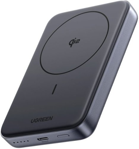 UGREEN - Qi2 Certified 15W Magnetic Power Bank, 10,000mAh Portable Charger with 30W USB-C Fast Charging for iPhone 12-17 Series - Black