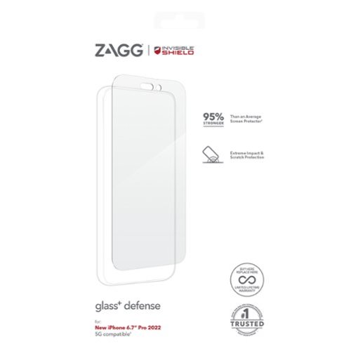 ZAGG InvisibleShield Glass+ Defense Screen Protector for Apple iPhone 14 Pro Max - Clear WHERE TO BUY