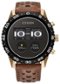 Citizen - CZ Smart 45mm Unisex IP Stainless Steel Sport Smartwatch with Perforated Leather Strap - Gold-Front_Standard