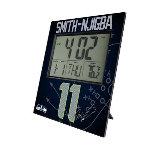 Keyscaper - Jaxon Smith-Njigba Seattle Seahawks Digital Desk & Wall Clock - Multicolor-Front_Standard 